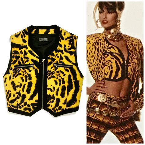 versace 1992 dress leopard|Versace denim collection.